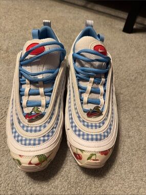 Nike Kids Blue & White Check Cherry Accent Sneakers
